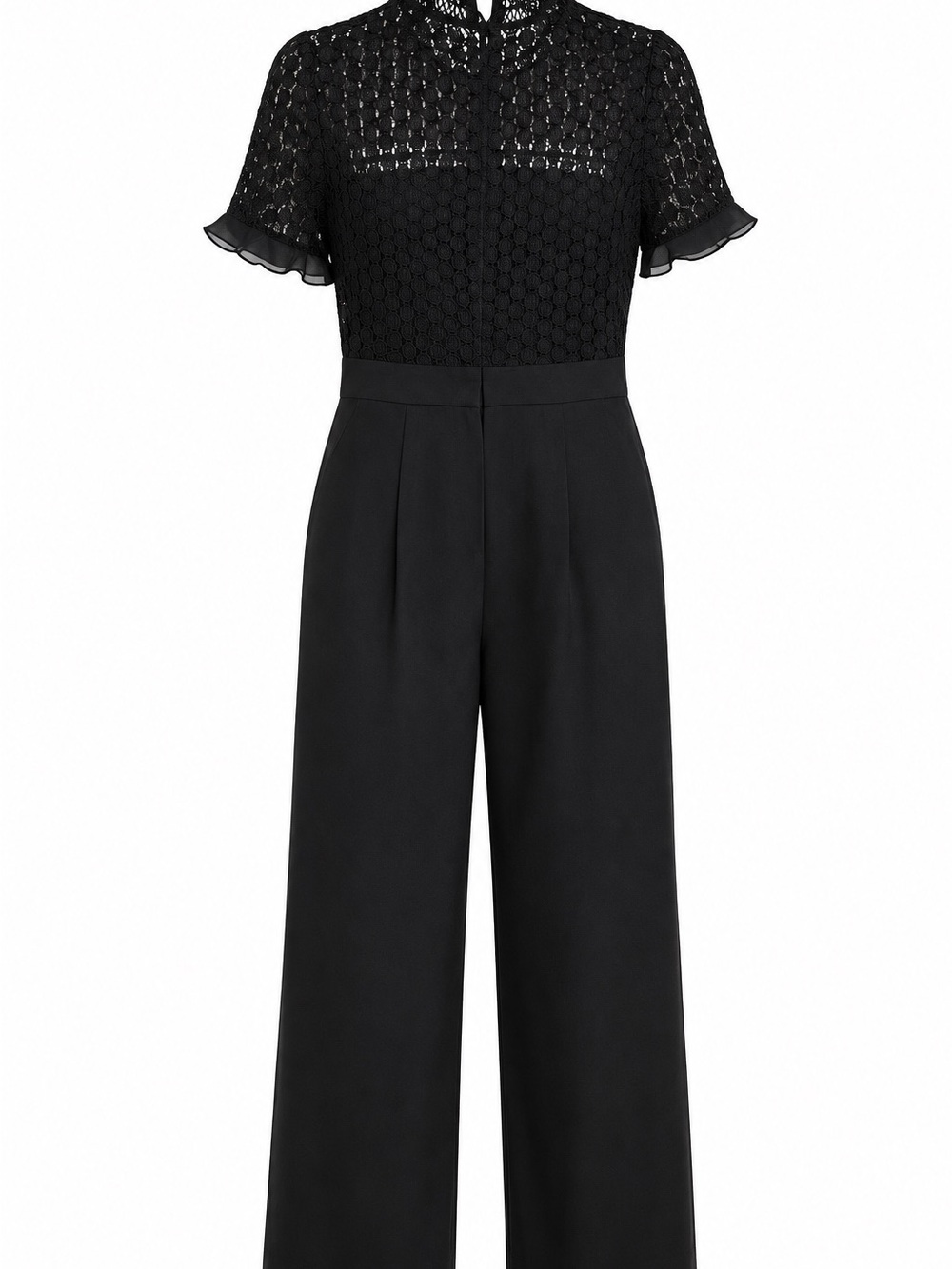 Chelsea28 Black Lace Bodice Formal Jumpsuit
